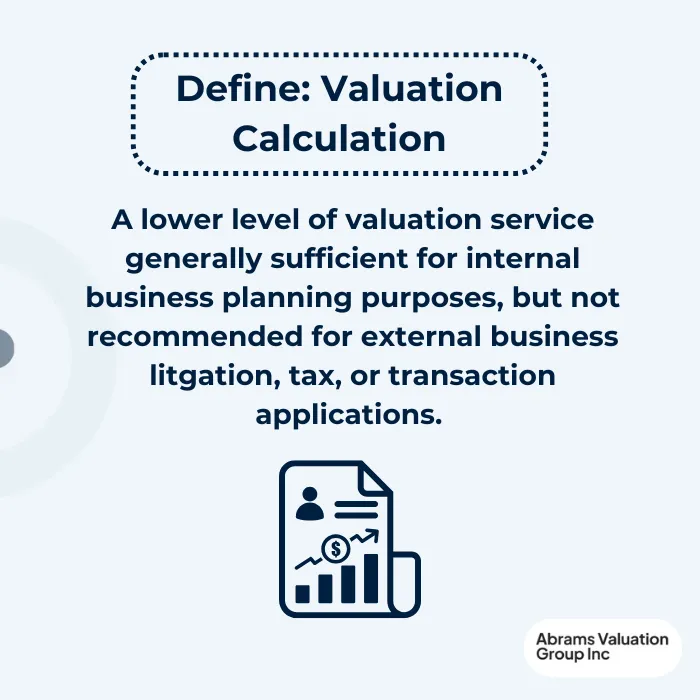 Business Valuation Cost Valuation Calculation AVGI