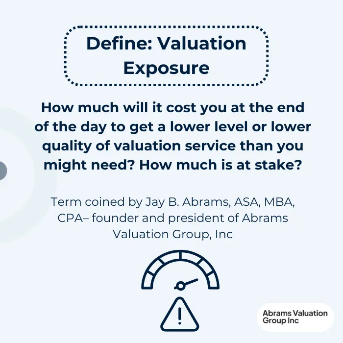 Business Valuation Cost Valuation Exposure AVGI