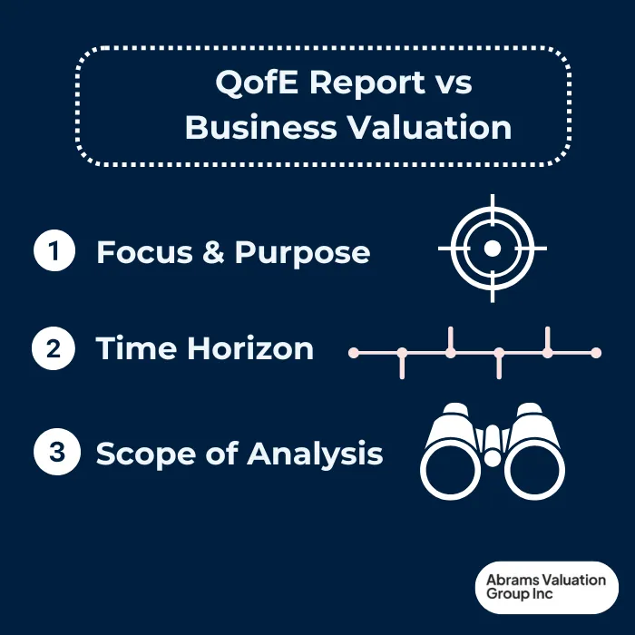 QofE Report vs Business Valuation AVGI