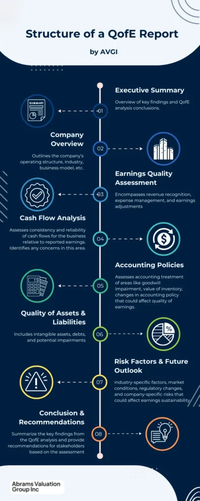 Quality of Earnings Report Structure Infographic AVGI