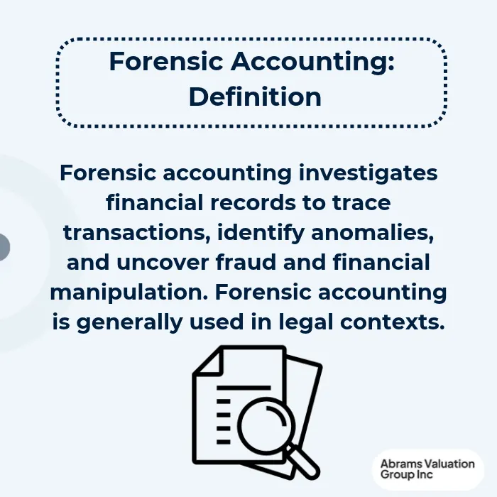 Forensic Accounting Definition AVGI